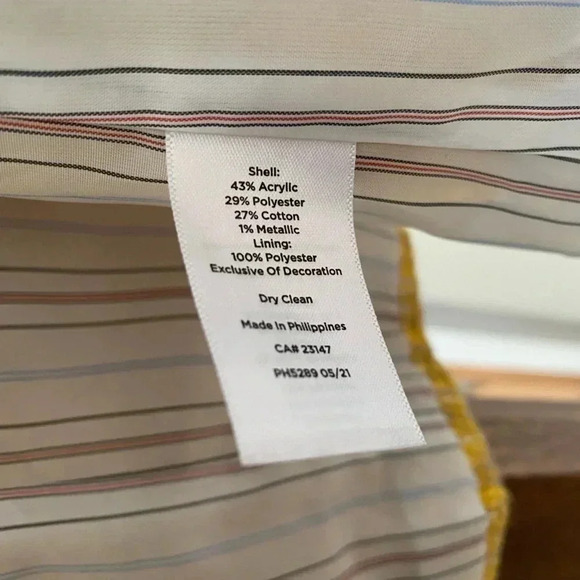 Talbots Classic Lined Butter Yellow Tweed Career Blazer Jacket Women's Small EUC - Picture 4 of 16